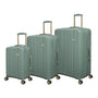 Luxuriant 3 Piece Hardside 8 Wheel Expandable Spinner Set (Iceberg Green)