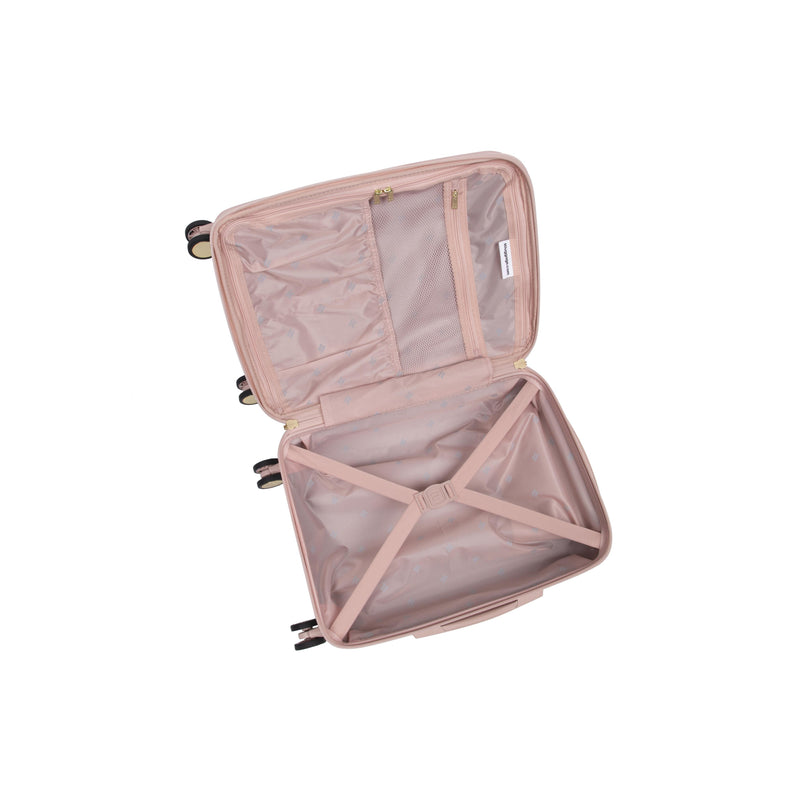 Luxuriant 21" Hardside Carry-On 8 Wheel Expandable Spinner (Rose Sand)