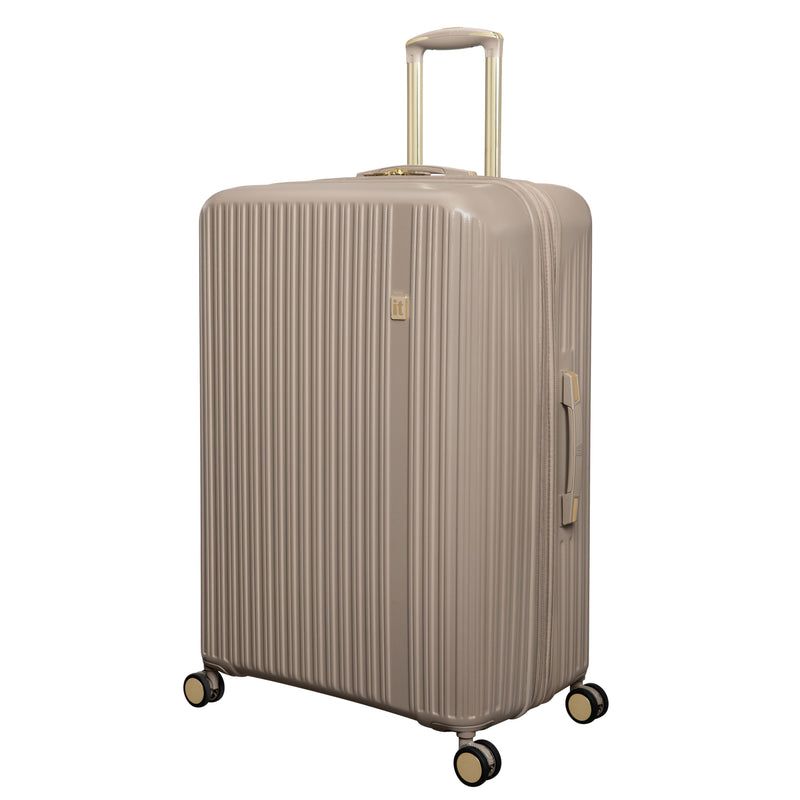 Luxuriant 3 Piece Hardside 8 Wheel Expandable Spinner Set (Vintage Grey)