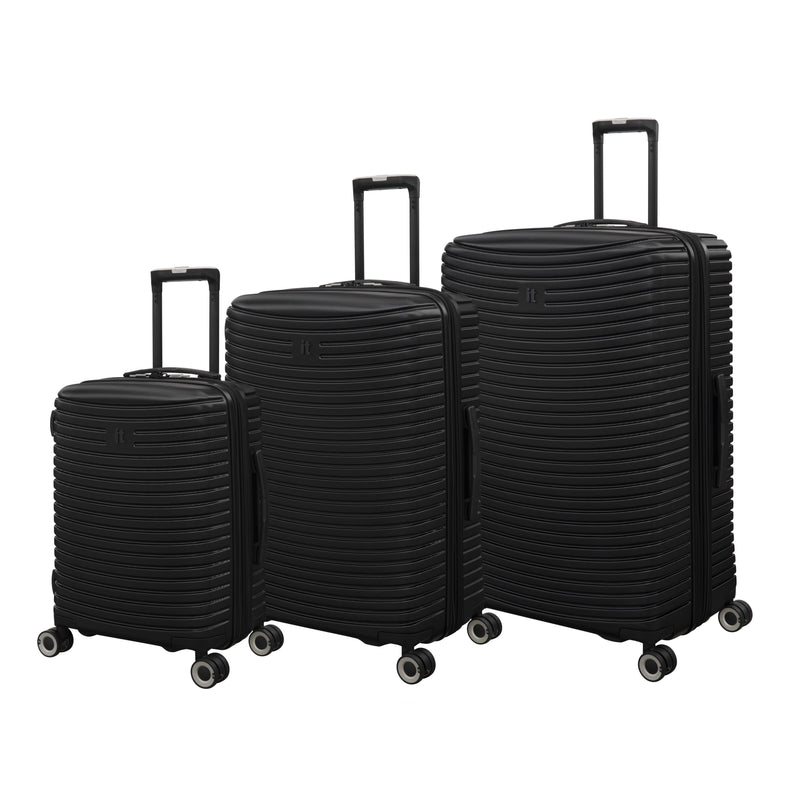Precursor Titan 3 Piece Hardside 8 Wheel Expandable Spinner Set (Black)