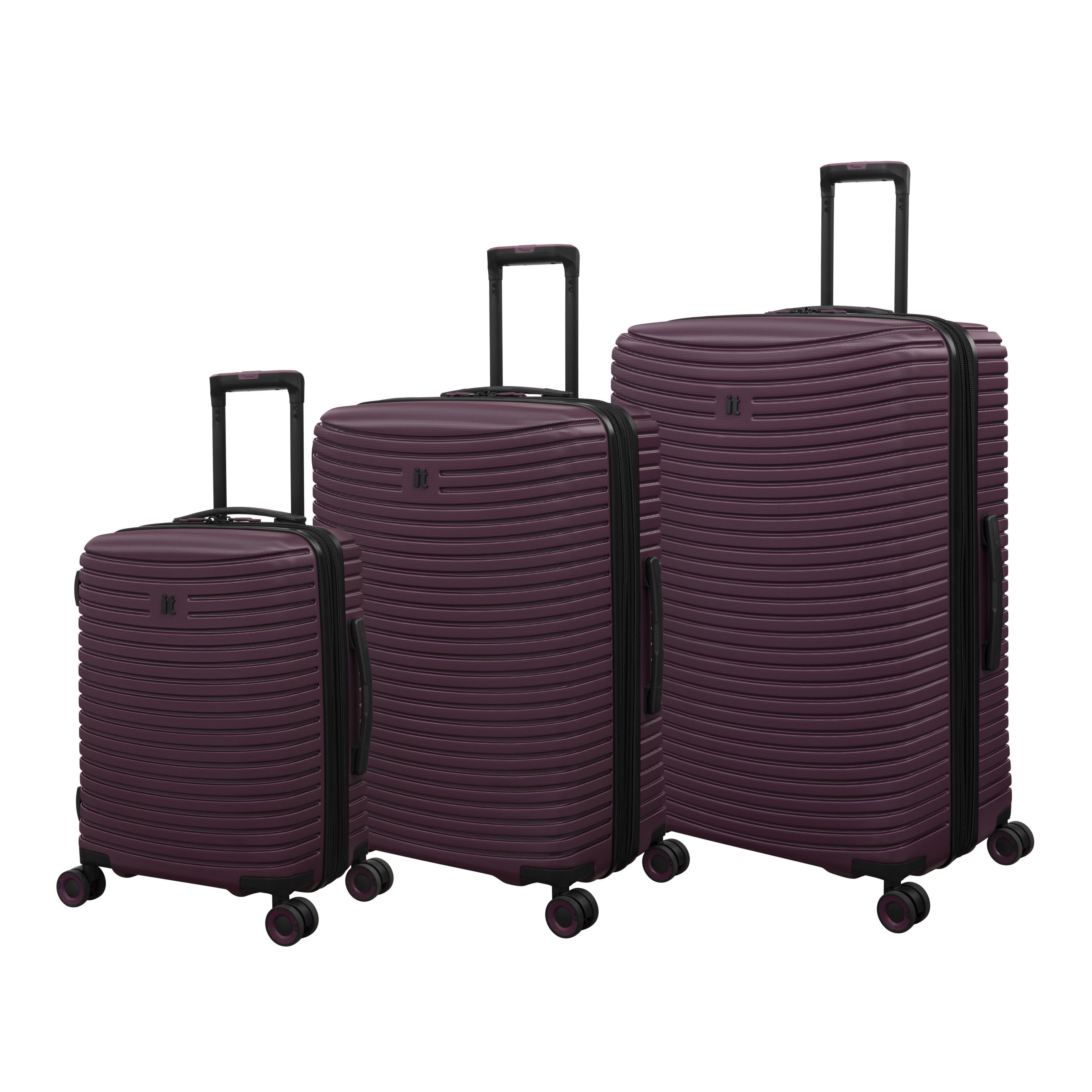 it Luggage | Precursor 3 Piece Softside Checked 8 Wheel Expandable ...