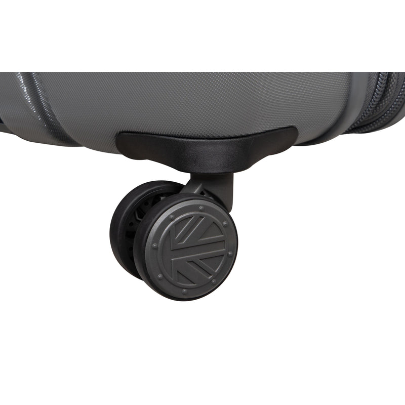 BRITBAG Cherokee II 22" Hardside Carry-On 8 Wheel Expandable Spinner (Dark Grey)
