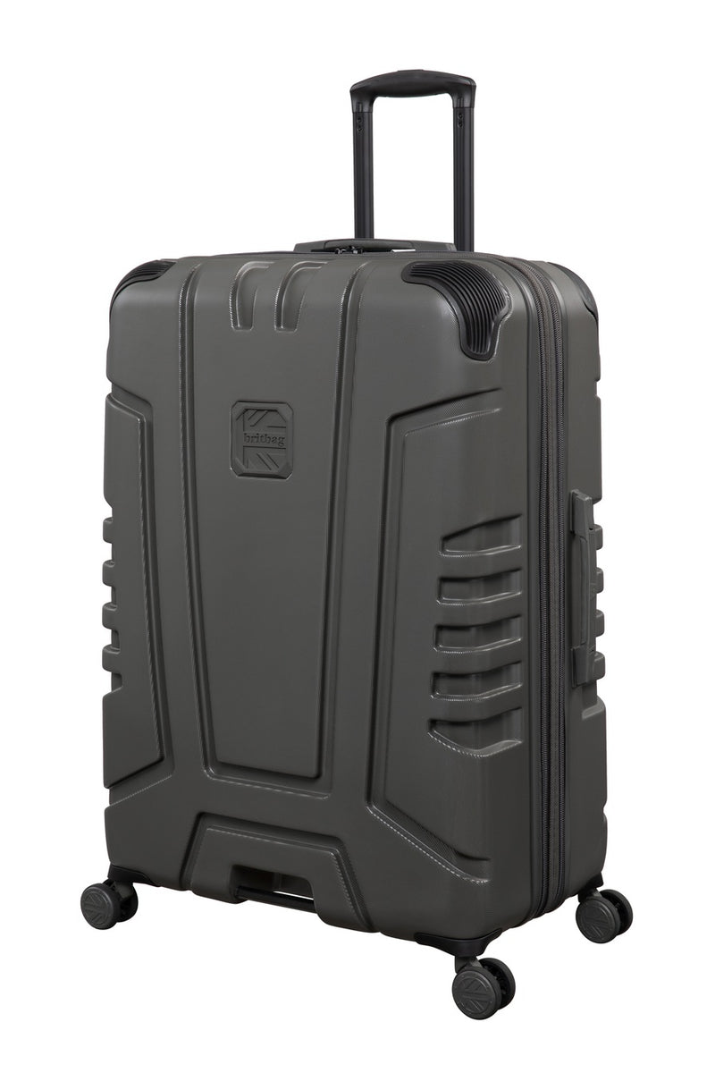 BRITBAG Cherokee II 32" Hardside Checked 8 Wheel Expandable Spinner (Dark Grey)