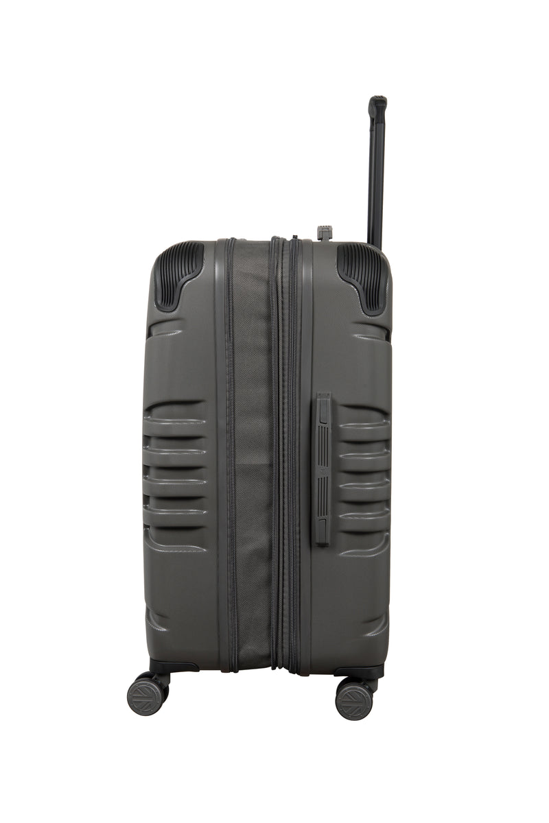 BRITBAG Cherokee II 3 Piece Hardside 8 Wheel Expandable Spinner Set (Dark Grey)