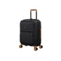 Continuous 22" Hardside Carry-On 8 Wheel Expandable Spinner with Soft Pocket (Black)