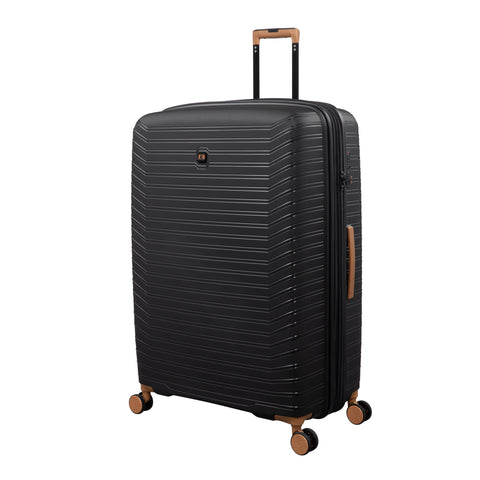 Continuous 34" Hardside Checked 8 Wheel Expandable Spinner (Black)