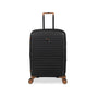 Continuous 4 Piece Hardside Expandable 8 Wheel Spinner Luggage Set with Hard-Pocket Carry-On (Black)