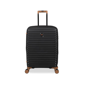 Continuous 26" Hardside Checked 8 Wheel Expandable Spinner (Black)