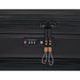 Continuous 4 Piece Hardside Expandable 8 Wheel Spinner Luggage Set with Soft-Pocket Carry-On (Black)