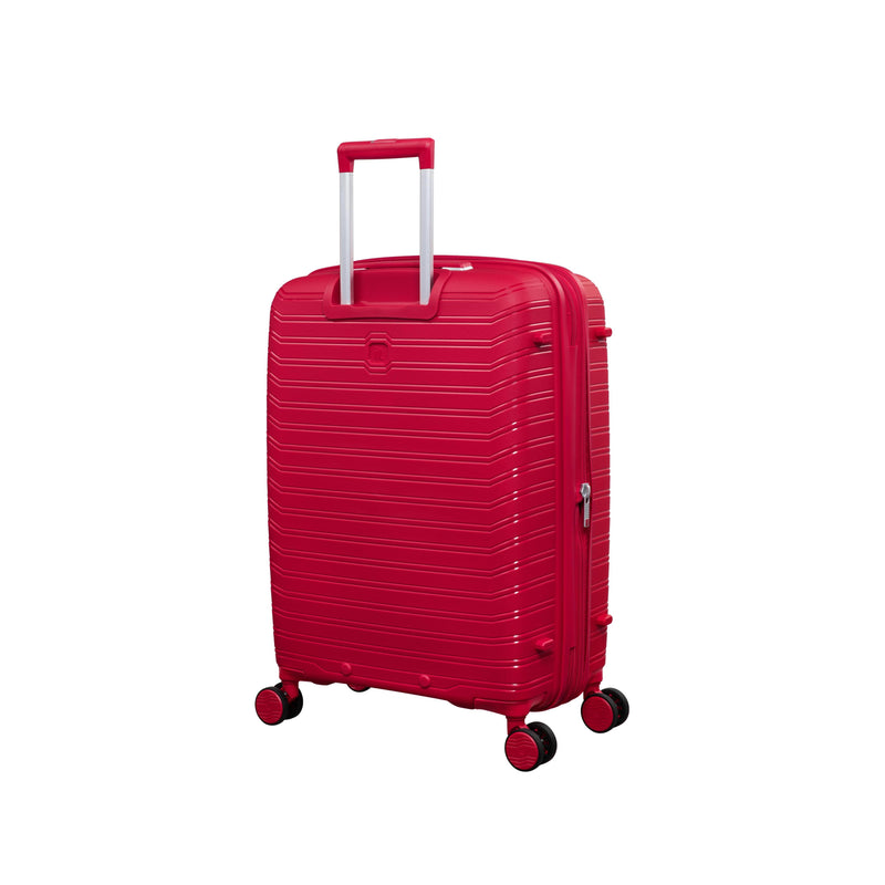 Continuous 22" Hardside Carry-On 8 Wheel Expandable Spinner with Soft Pocket (Bright Red)