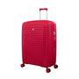 Continuous 4 Piece Hardside Expandable 8 Wheel Spinner Luggage Set with Hard-Pocket Carry-On (Bright Red)