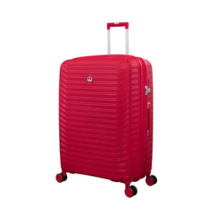 Continuous 30" Hardside Checked 8 Wheel Expandable Spinner (Bright Red)