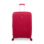 Continuous 4 Piece Hardside Expandable 8 Wheel Spinner Luggage Set with Soft-Pocket Carry-On (Bright Red)