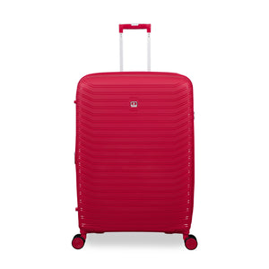 Continuous 30" Hardside Checked 8 Wheel Expandable Spinner (Bright Red)