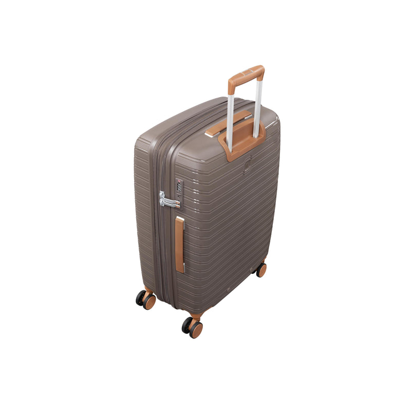 Continuous 4 Piece Hardside Expandable 8 Wheel Spinner Luggage Set (Coffee Quartz)