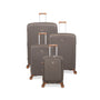 Continuous 4 Piece Hardside Expandable 8 Wheel Spinner Luggage Set with Hard-Pocket Carry-On (Coffee Quartz)