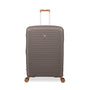 Continuous 4 Piece Hardside Expandable 8 Wheel Spinner Luggage Set with Soft-Pocket Carry-On (Coffee Quartz)