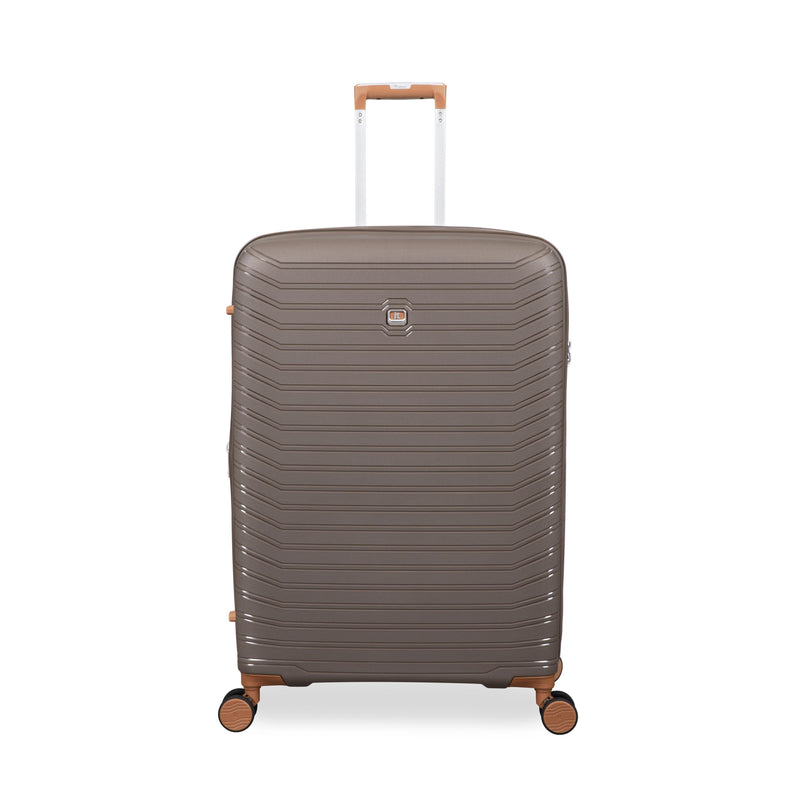 Continuous 4 Piece Hardside Expandable 8 Wheel Spinner Luggage Set with Hard-Pocket Carry-On (Coffee Quartz)