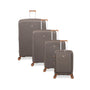 Continuous 4 Piece Hardside Expandable 8 Wheel Spinner Luggage Set with Hard-Pocket Carry-On (Coffee Quartz)