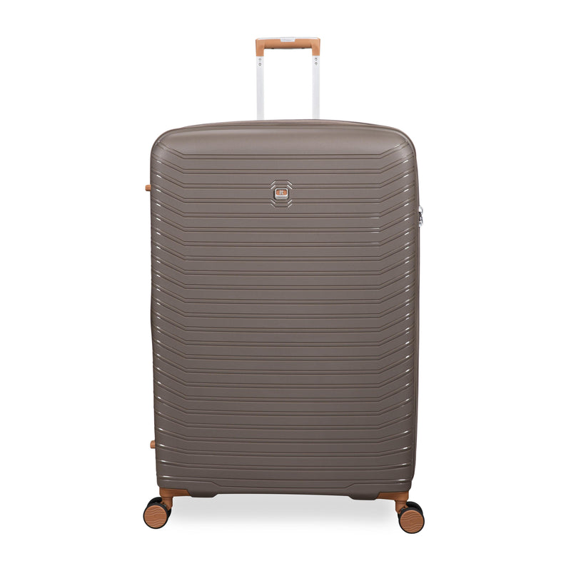 Continuous 4 Piece Hardside Expandable 8 Wheel Spinner Luggage Set with Hard-Pocket Carry-On (Coffee Quartz)
