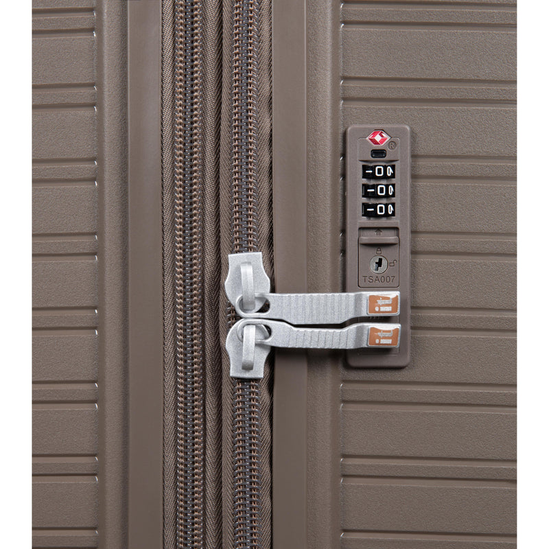 Continuous 4 Piece Hardside Expandable 8 Wheel Spinner Luggage Set (Coffee Quartz)