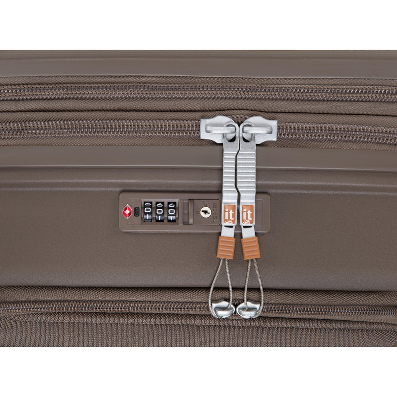 Continuous 22" Hardside Carry-On 8 Wheel Expandable Spinner with Soft Pocket (Coffee Quartz)