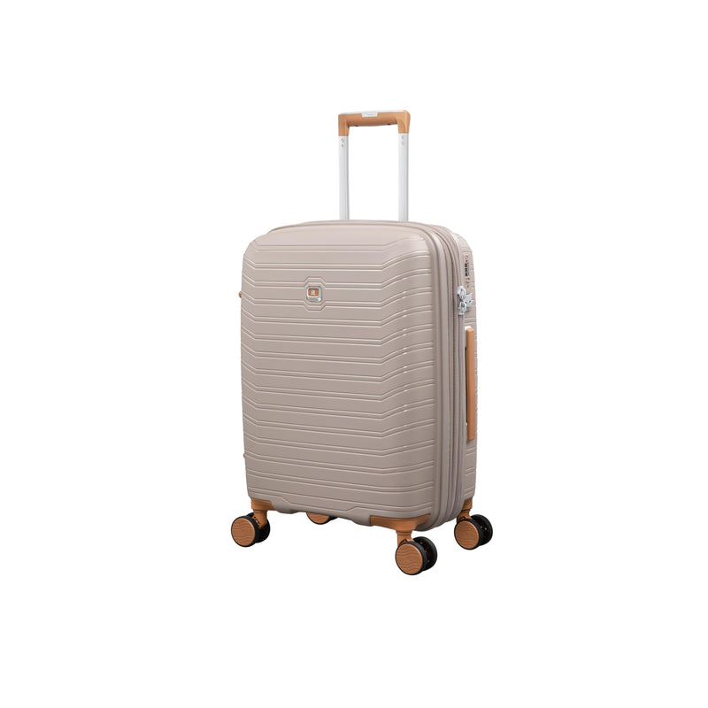 Continuous 4 Piece Hardside Expandable 8 Wheel Spinner Luggage Set (Crockery)