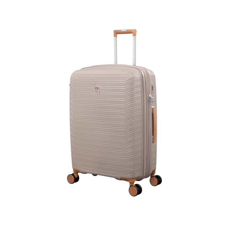 Continuous 4 Piece Hardside Expandable 8 Wheel Spinner Luggage Set with Soft-Pocket Carry-On (Crockery)