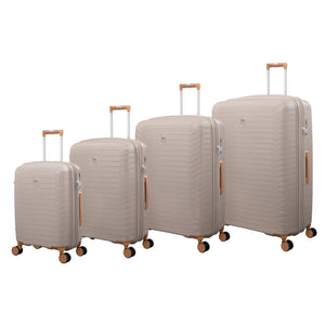 Continuous 4 Piece Hardside Expandable 8 Wheel Spinner Luggage Set (Crockery)