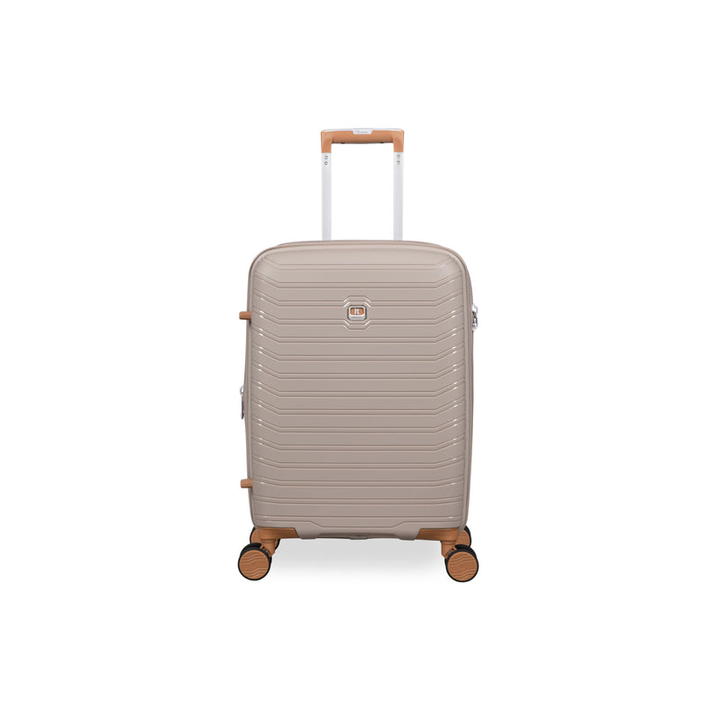 Continuous 4 Piece Hardside Expandable 8 Wheel Spinner Luggage Set (Crockery)