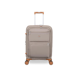 Continuous 22" Hardside Carry-On 8 Wheel Expandable Spinner with Soft Pocket (Crockery)