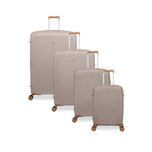 Continuous 4 Piece Hardside Expandable 8 Wheel Spinner Luggage Set (Crockery)