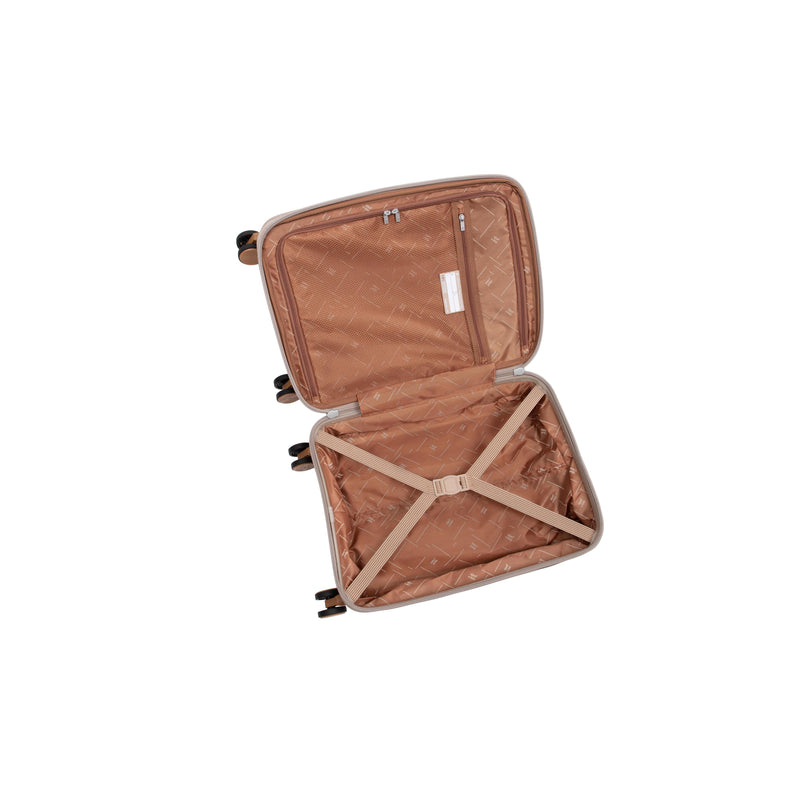 Continuous 4 Piece Hardside Expandable 8 Wheel Spinner Luggage Set (Crockery)