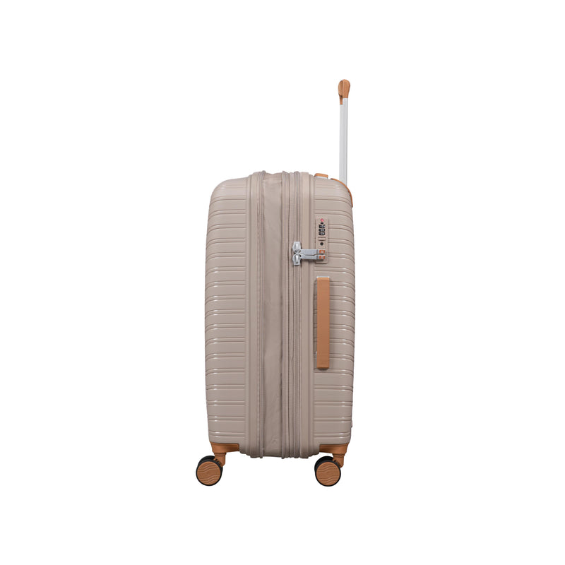 Continuous 4 Piece Hardside Expandable 8 Wheel Spinner Luggage Set (Crockery)