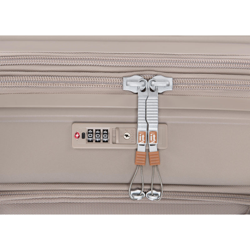 Continuous 22" Hardside Carry-On 8 Wheel Expandable Spinner with Soft Pocket (Crockery)