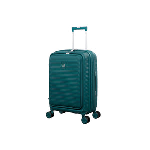 Continuous 22" Hardside Carry-On 8 Wheel Expandable Spinner with Hard Pocket (Deep Teal)