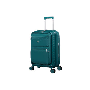 Continuous 22" Hardside Carry-On 8 Wheel Expandable Spinner with Soft Pocket (Deep Teal)