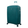 Continuous 4 Piece Hardside Expandable 8 Wheel Spinner Luggage Set with Soft-Pocket Carry-On (Deep Teal)