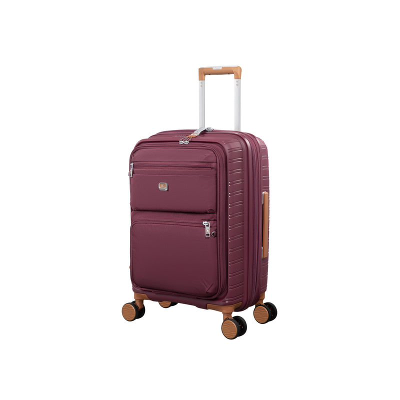 Continuous 22" Hardside Carry-On 8 Wheel Expandable Spinner with Soft Pocket (French Port)