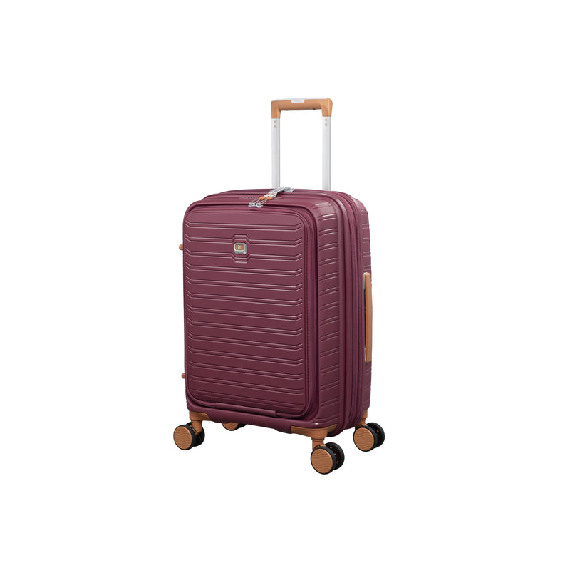 Continuous 4 Piece Hardside Expandable 8 Wheel Spinner Luggage Set with Hard-Pocket Carry-On (French Port)