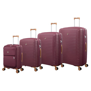Continuous 4 Piece Hardside Expandable 8 Wheel Spinner Luggage Set with Soft-Pocket Carry-On (French Port)