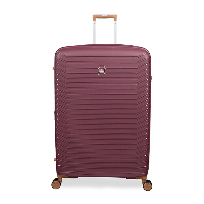 Continuous 4 Piece Hardside Expandable 8 Wheel Spinner Luggage Set with Hard-Pocket Carry-On (French Port)