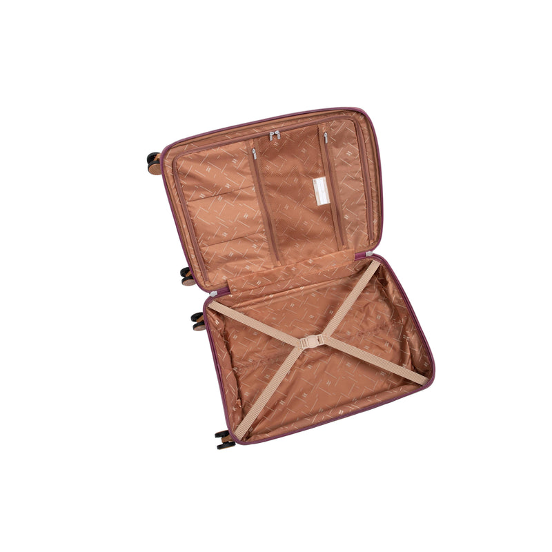 Continuous 4 Piece Hardside Expandable 8 Wheel Spinner Luggage Set (French Port)