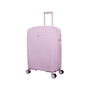 Continuous 4 Piece Hardside Expandable 8 Wheel Spinner Luggage Set with Hard-Pocket Carry-On (Lilac Snow)