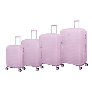 Continuous 4 Piece Hardside Expandable 8 Wheel Spinner Luggage Set (Lilac Snow)