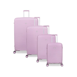 Continuous 4 Piece Hardside Expandable 8 Wheel Spinner Luggage Set (Lilac Snow)