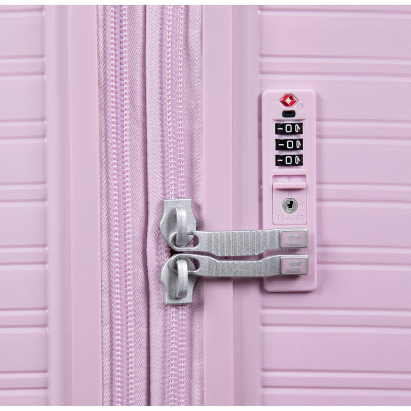 Continuous 34" Hardside Checked 8 Wheel Expandable Spinner (Lilac Snow)