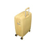 Continuous 4 Piece Hardside Expandable 8 Wheel Spinner Luggage Set with Soft-Pocket Carry-On (Mellow Yellow)