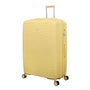 Continuous 4 Piece Hardside Expandable 8 Wheel Spinner Luggage Set with Soft-Pocket Carry-On (Mellow Yellow)