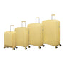Continuous 4 Piece Hardside Expandable 8 Wheel Spinner Luggage Set with Hard-Pocket Carry-On (Mellow Yellow)